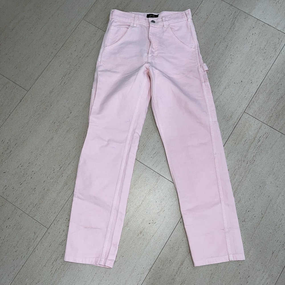 Vintage 90s Baggy Painter Pants Stan Ray Baby Pink Size 27